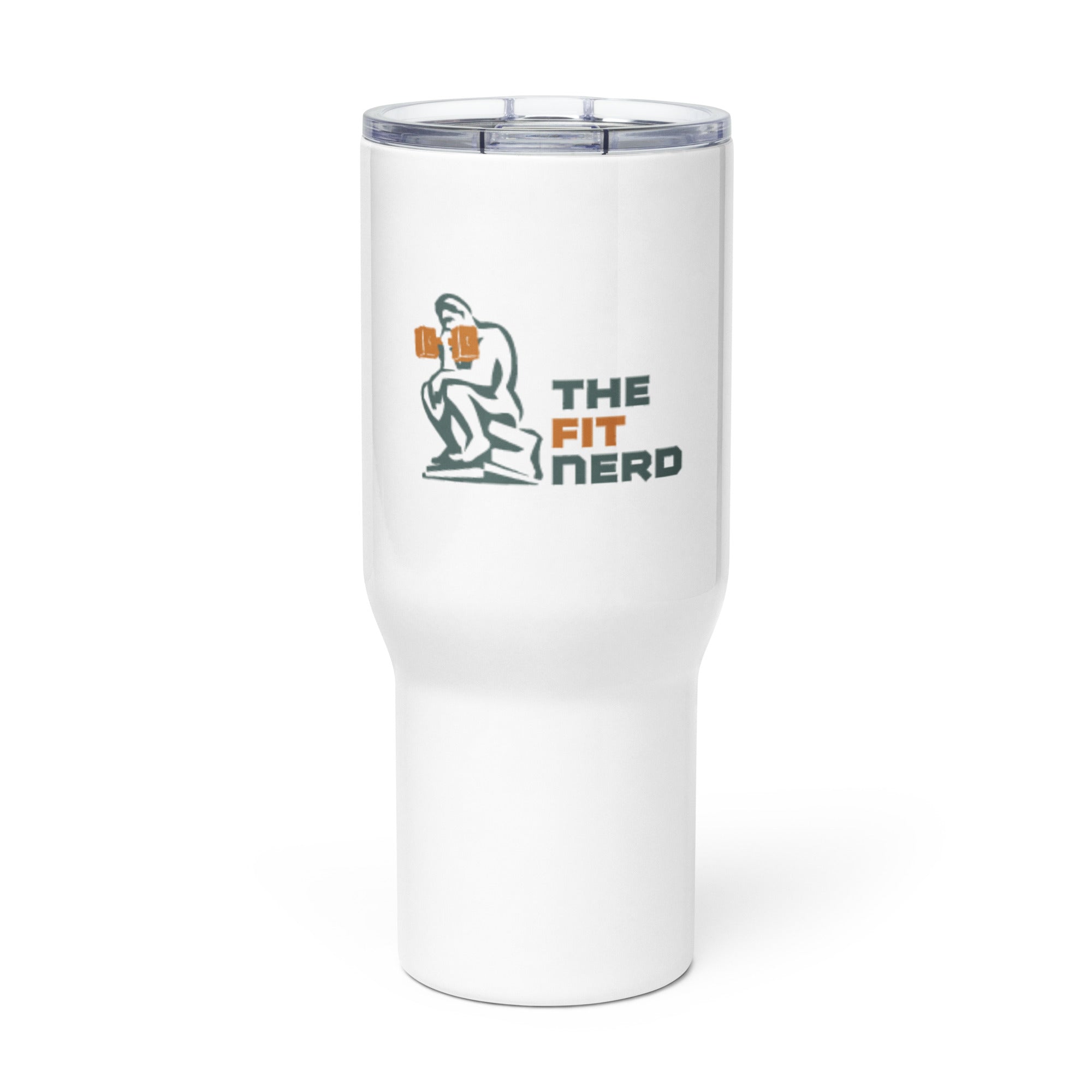 Travel mug with a handle