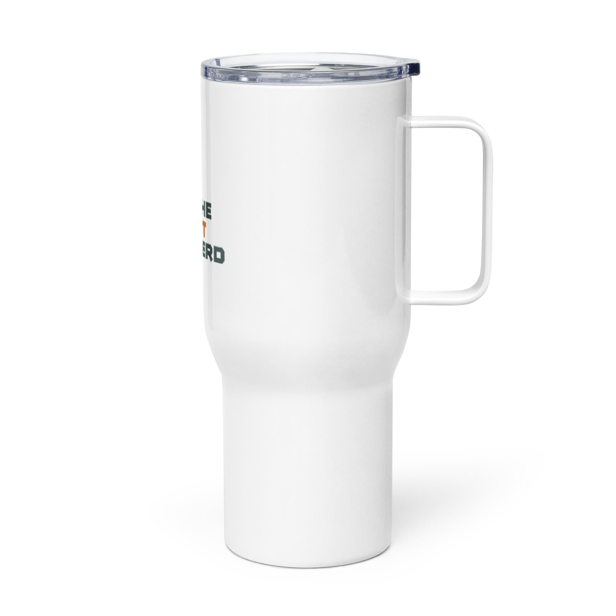 Travel mug with a handle
